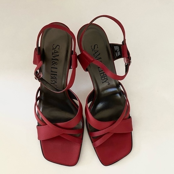 Sam & Libby “Marla” Cabernet Red Formal Heels size 10 — Y2K - Picture 6 of 14